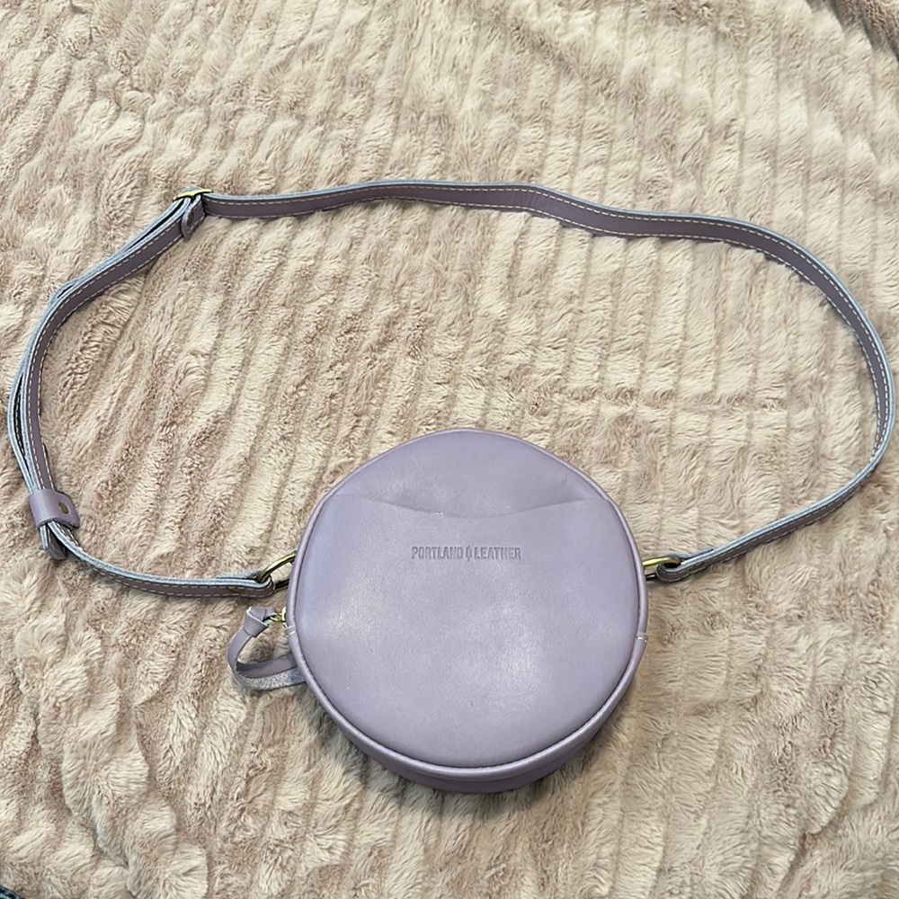 Portland Leather Goods Sm Circle Bag-Lavendar
